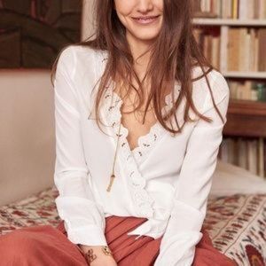 Sezane Elina Silk Blouse Fr 36 US 4 NWOT